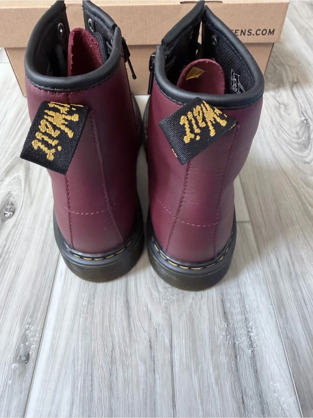 Dr. Martens 1460 Y Cherry Red Boots Women’s 7 Youth 6 NIB